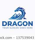 A dragon logo represents strength power. 137539043