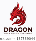 A dragon logo represents strength power. 137539044