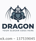 A dragon logo represents strength power. 137539045
