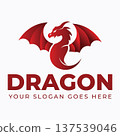 A dragon logo represents strength power. 137539046