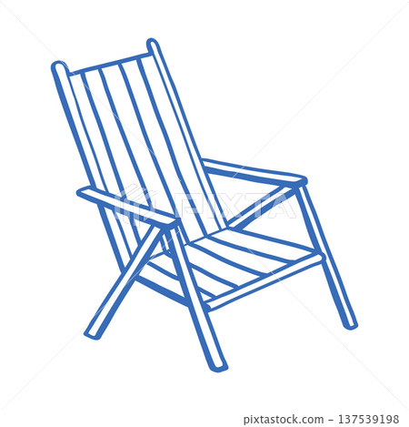Hand drawn beach chair Hand drawn beach chair 137539198