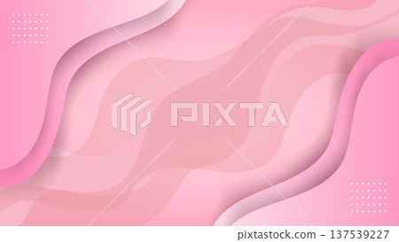 Three-dimensional paper cut and pink wave abstract background vector material Three-dimensional paper cut and pink wave abstract background vector material 137539227