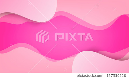 Three-dimensional paper cut and pink wave abstract background vector material Three-dimensional paper cut and pink wave abstract background vector material 137539228