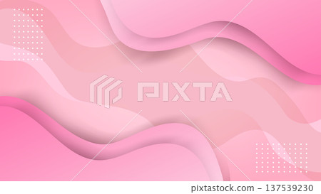 Three-dimensional paper cut and pink wave abstract background vector material Three-dimensional paper cut and pink wave abstract background vector material 137539230