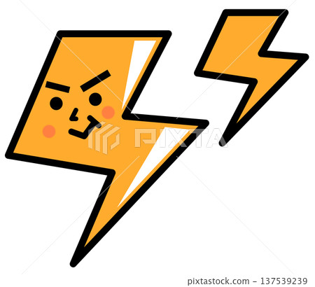 Illustration of a character being electrocuted by an electrical discharge or thunder lightning bolt Illustration of a character being electrocuted by an electrical discharge or thunder lightning bolt 137539239