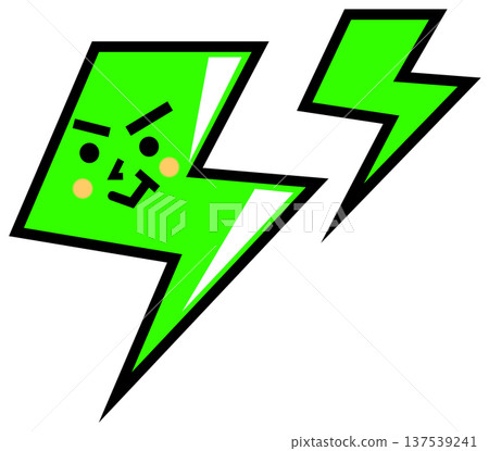 Illustration of a character being electrocuted by an electrical discharge or thunder lightning bolt Illustration of a character being electrocuted by an electrical discharge or thunder lightning bolt 137539241
