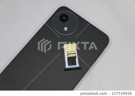 New smartphone and SIM card New smartphone and SIM card 137539456