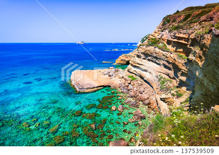 Kefalonia, Greece. Paralia Amandakis, beautiful Ionian Islands. 137539509