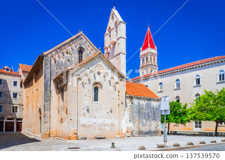 Trogir, Croatia. St. John the Baptist Church and Lawrence Cathedral tower. 137539570