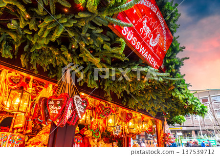 Nuremberg, Germany. One of the oldest Christmas markets, Christkindlesmarkt - beautiful Bayern 137539712