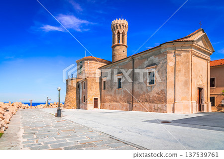 Piran, Slovenia. City in Istria Peninsula surrounded by the Mediterranean Sea. 137539761