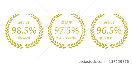 月桂金 3 件組滿意度標籤 137539876