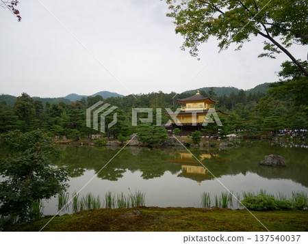 Kinkakuji reflected in the pond of Kinkakuji Temple Kinkakuji reflected in the pond of Kinkakuji Temple 137540037