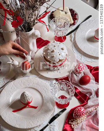 Holiday family activity capturing joyful creative moments with desserts 137540189