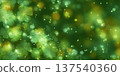 Abstract green clover background with sparkling light effects. Vibrant green background with sparkling shamrocks and bokeh lights St. Patrick's Day 137540360