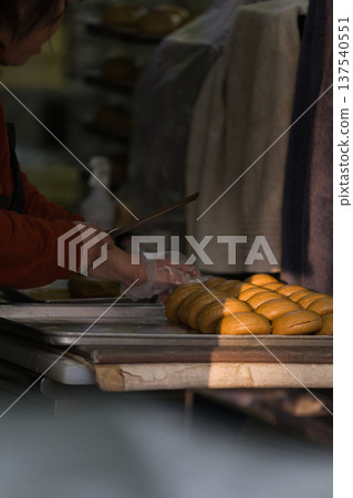 Famous soba bread lined up in front of shops along the approach to Jindaiji Temple 137540551