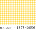黃色方格圖案背景無縫織物紋理 137540656