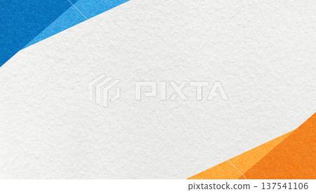 White paper texture background with orange, blue geometric corners gradient layers, copy space for banner presentation White paper texture background with orange, blue geometric corners gradient layers, copy space for banner presentation 137541106