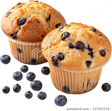 Freshly baked blueberry muffins 137541519