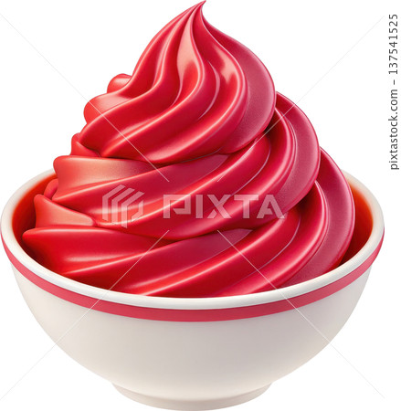 Vibrant Pomegranate Frozen Yogurt Swirl 137541525