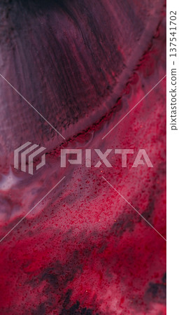 Wet blob defocused. Paint spill. Red purple gray fluid wave blend color abstract background. Art watercolor explosion curve splash. Wet blob defocused. Paint spill. Red purple gray fluid wave blend color abstract background. Art watercolor explosion curve splash. 137541702