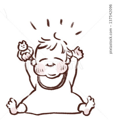 Illustration of a happy baby 137542096