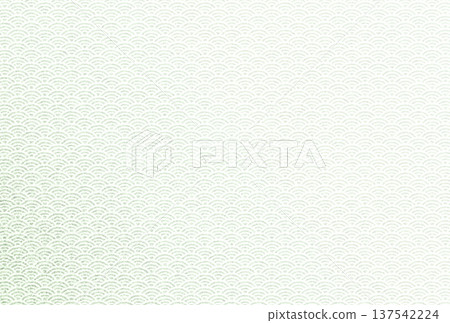 Background image 8: A delicate, sparkling, pale matcha green pattern overlaid with a white Seigaiha pattern. 137542224