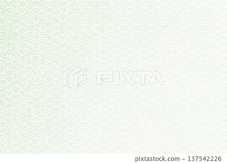 Background image 10: A delicate, sparkling, pale matcha green pattern overlaid with a white Seigaiha pattern 137542226