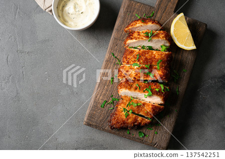 Crispy Golden Breaded Chicken Breast Crispy Golden Breaded Chicken Breast 137542251