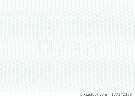 背景圖為淡雅的竹綠色圖案，上面疊著白色的青海波圖案。 137542336