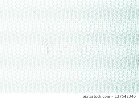 Background image 4: A white Seigaiha pattern overlaid on a delicate, sparkling, pale bamboo-green pattern 137542340