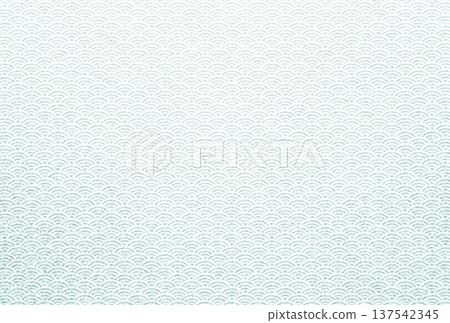 Background image 9: A white Seigaiha pattern overlaid on a delicate, sparkling, pale bamboo-green pattern 137542345