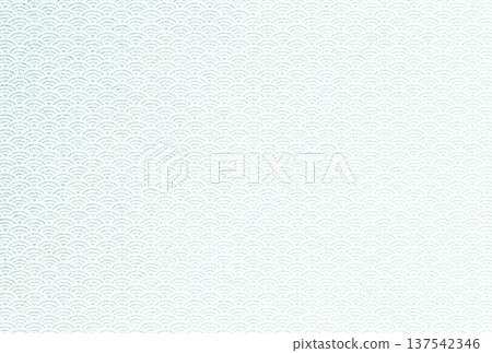 Background image 10: A white Seigaiha pattern overlaid on a delicate, sparkling, pale bamboo-green pattern 137542346