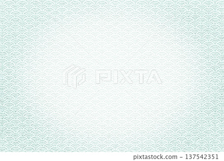 Background image 15: A white Seigaiha pattern overlaid on a delicate, sparkling, pale bamboo green pattern 137542351