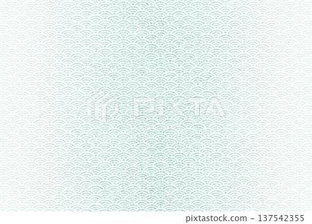 Background image 19: A white Seigaiha pattern overlaid on a delicate, sparkling, pale bamboo-green pattern 137542355