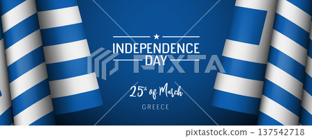 Greece independence day vector banner, greeting card Greece independence day vector banner, greeting card 137542718