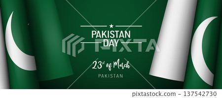 Pakistan national day vector banner, greeting card Pakistan national day vector banner, greeting card 137542730