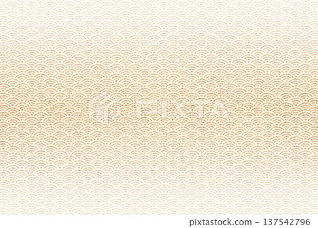 Background image 18: A delicate, sparkling light brown pattern overlaid with a pale yellow Seigaiha pattern. 137542796