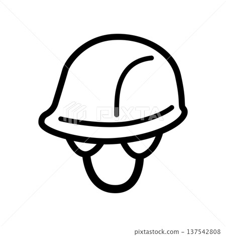 Illustration of disaster prevention goods and helmets 137542808