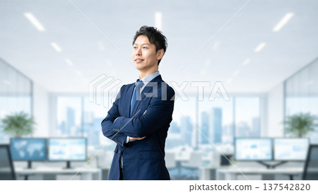 Male businessman folding his arms 137542820