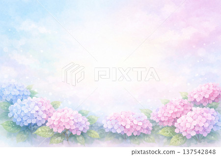 Hydrangea frame 137542848