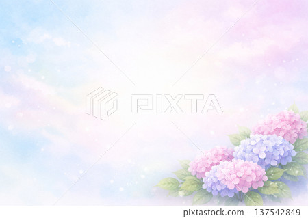 Hydrangea frame 137542849
