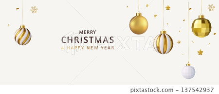 3d Merry Christmas Banner and Background 3d Merry Christmas Banner and Background 137542937