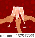 Three glasses of champagne 137543395