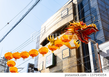 橫濱中華街的龍燈籠 137545054