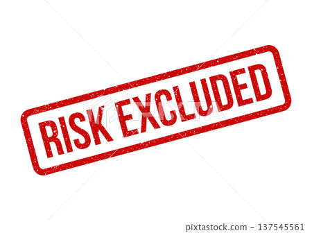Distressed red stamp marking RISK EXCLUDED signifying removal from consideration or scope of operations 137545561