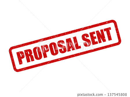 Distressed textured rubber stamp icon displaying PROPOSAL SENT message, useful for tracking submission stages Distressed textured rubber stamp icon displaying PROPOSAL SENT message, useful for tracking submission stages 137545808