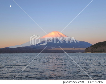 清晨：紅富士山和山中湖 137546997