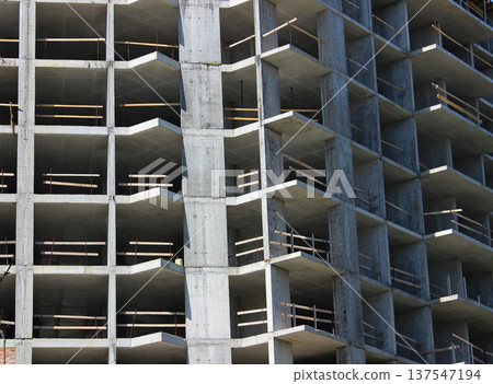 Frame Structure Of Concrete Floors And Columns Of Multi Storey Buildings  137547194