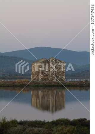 Abandoned House Under The Clouds in bodrum Turkey 137547438